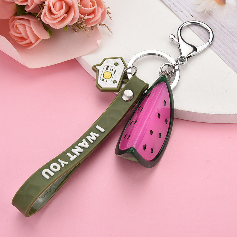 Wholesale Acrylic Luminous Watermelon Creative Keychain